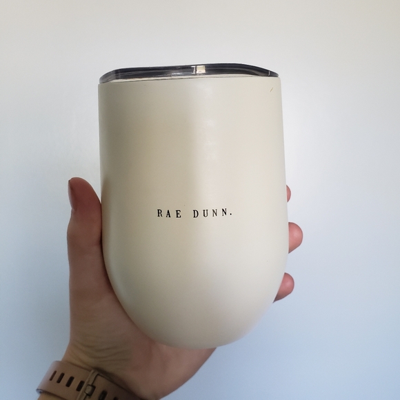 Rae Dunn "Wine O'Clock" 12 oz Double Walled Stainless Steel Tumbler Wine Cup - Picture 2 of 5